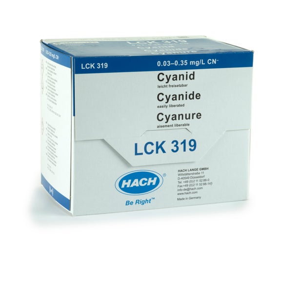 Cyanide (easily liberatable) cuvette test 0.03-0.35 mg/L CN⁻, 24 tests